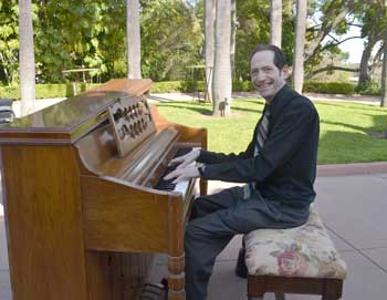 Eric Marchese plays at the Palm Court